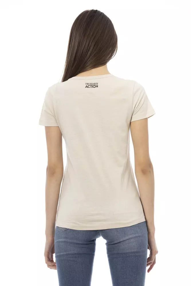 Trussardi Action Beige Cotton Women Women's T-Shirt