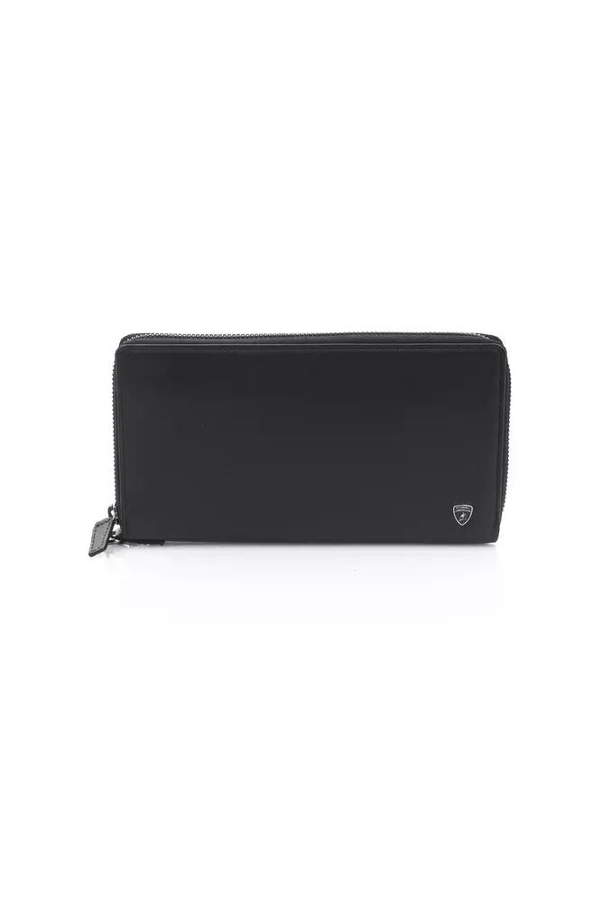 Automobili Lamborghini Black Calfskin Men Men's Wallet