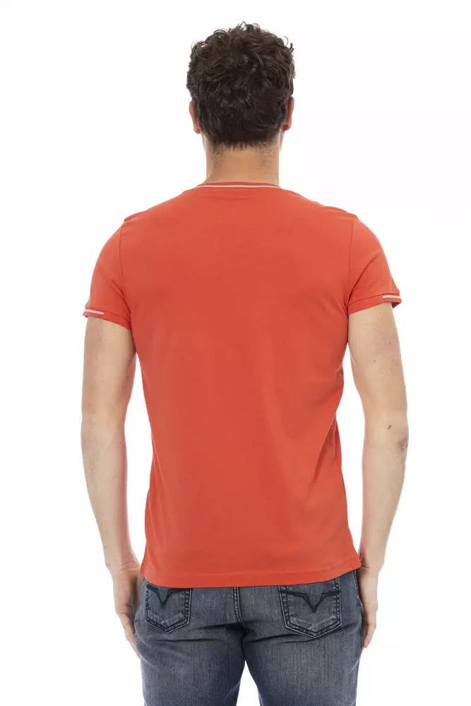 Trussardi Action Orange Cotton Men Men's T-Shirt