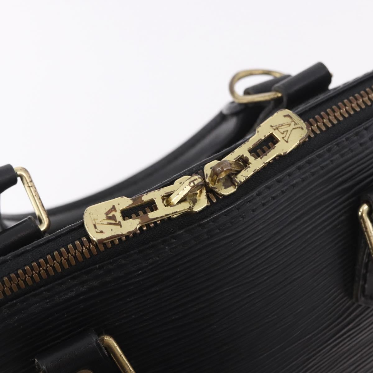 Louis Vuitton Alma Epi Leather Black Leather Handbag (Pre-Owned)