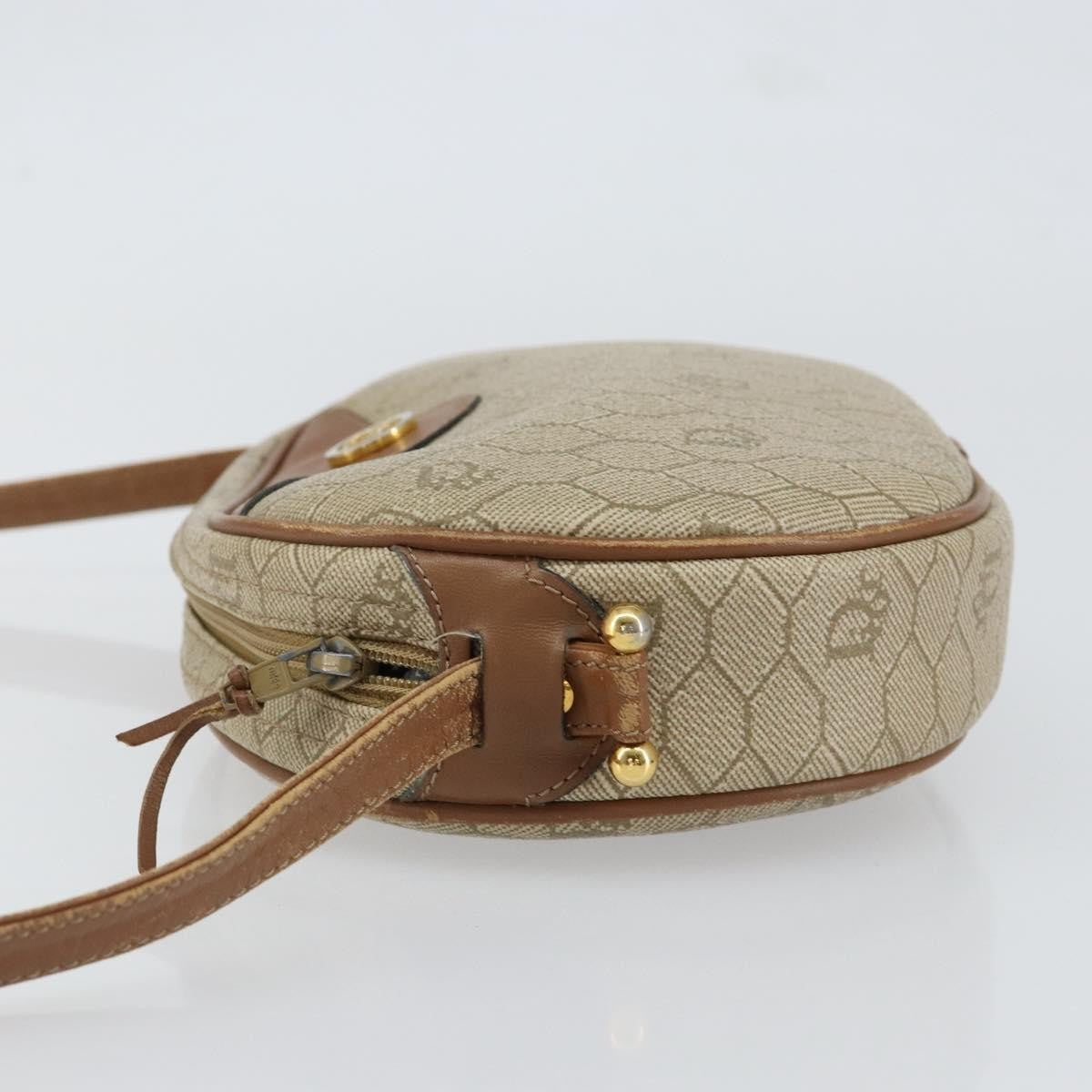Christian Dior Vintage Honeycomb Canvas Beige Canvas Shoulder Bag Bag (Pre-Owned)