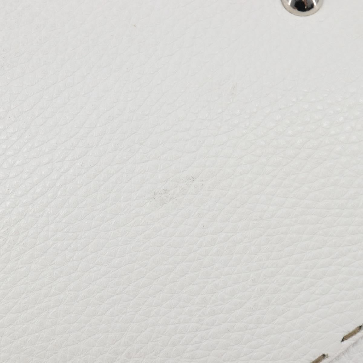 Fendi Selleria 2Bag Leather White Leather Handbag (Pre-Owned)