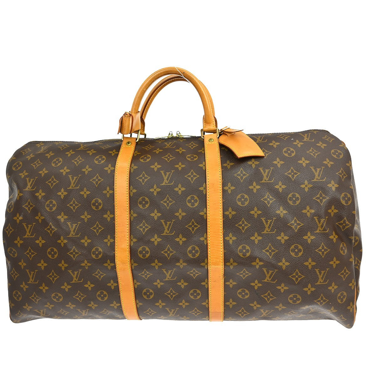 Louis Vuitton Keepall Monogram Brown Canvas Travel Bag Bag (Pre-Owned)