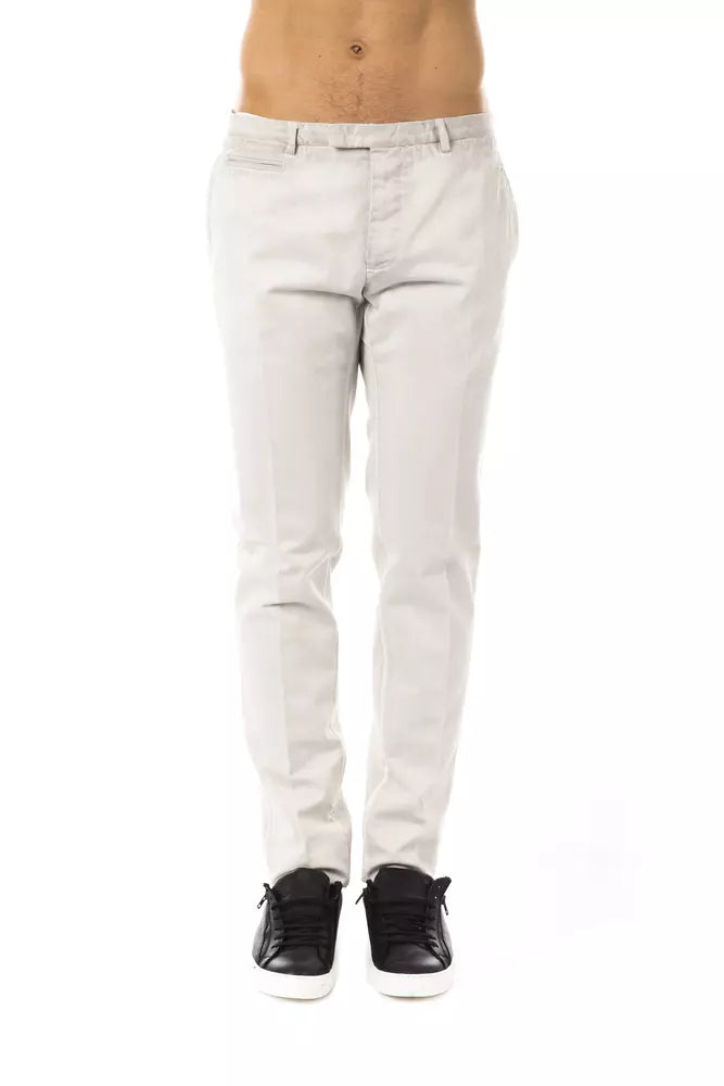 Uominitaliani Gray Cotton Men Men's Pant