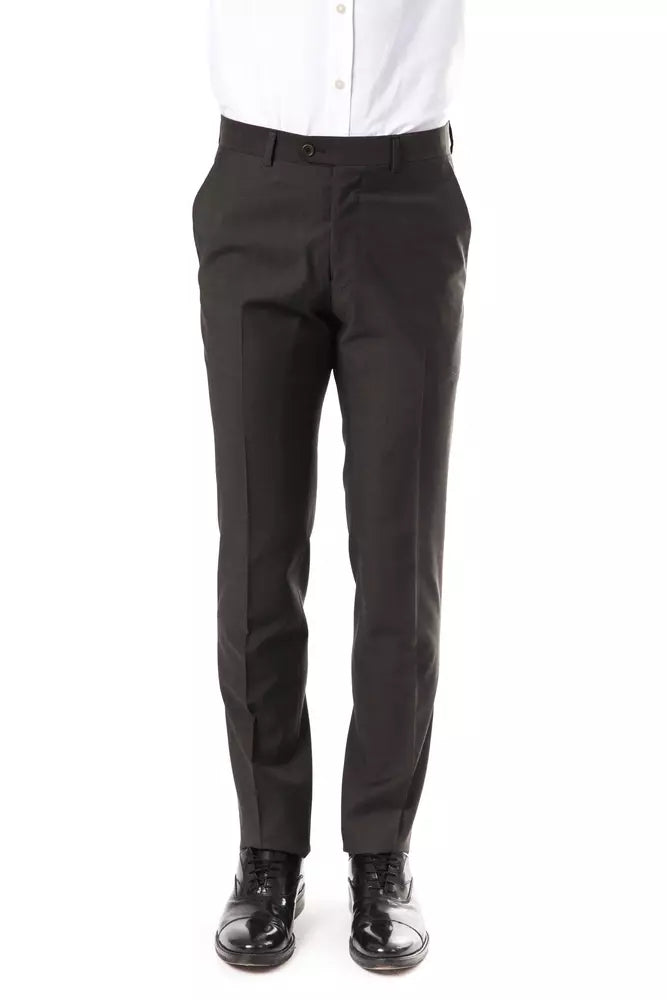 Uominitaliani Gray Wool Men's Suit Men's Pant