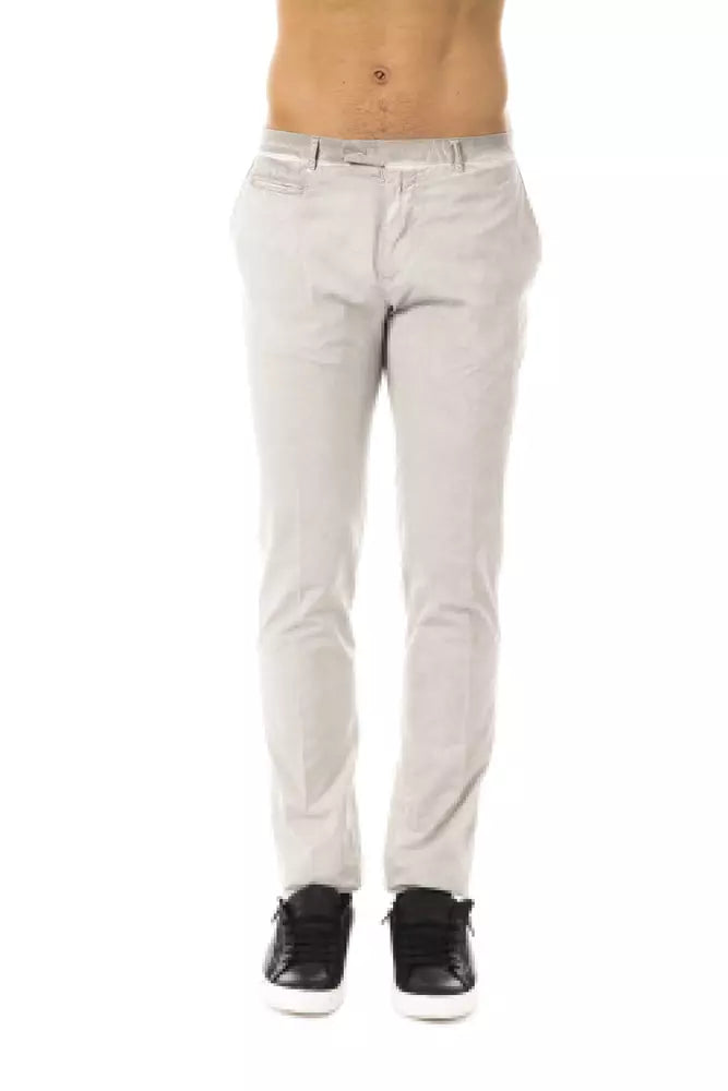 Uominitaliani Gray Cotton Men Men's Pant