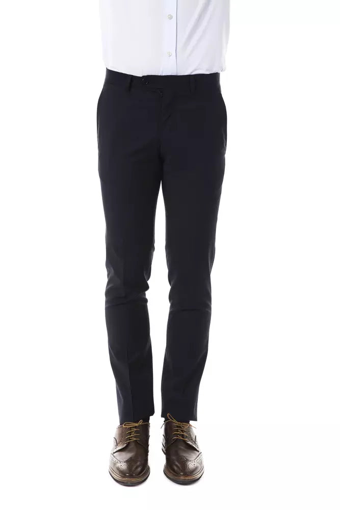 Uominitaliani Gray Wool Men's Suit Men's Pant