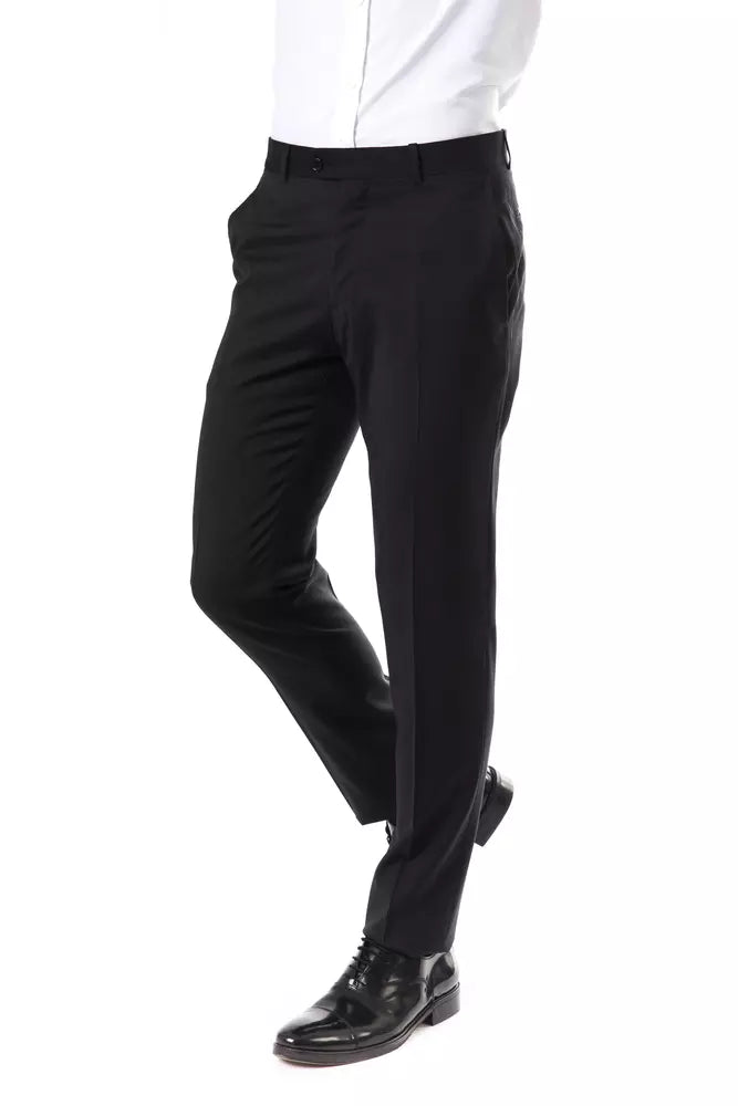Uominitaliani Gray Wool Men's Suit Men's Pants