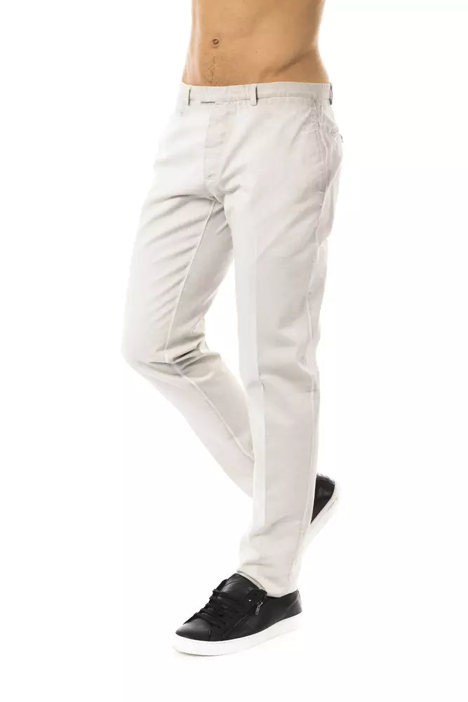 Uominitaliani Gray Cotton Men Men's Pant