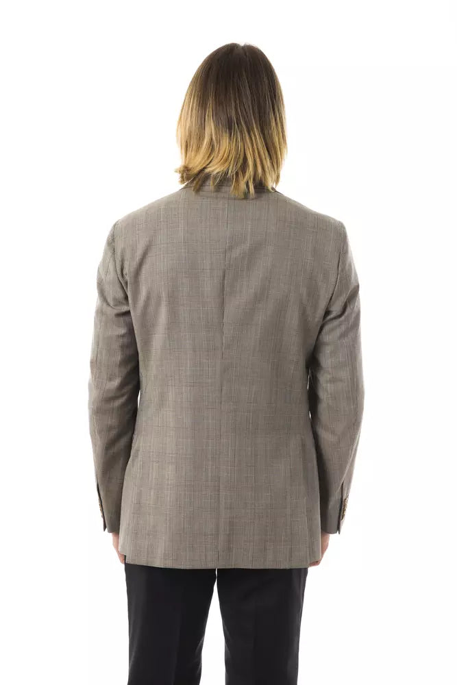 Uominitaliani Gray Wool Mens Men's Blazer