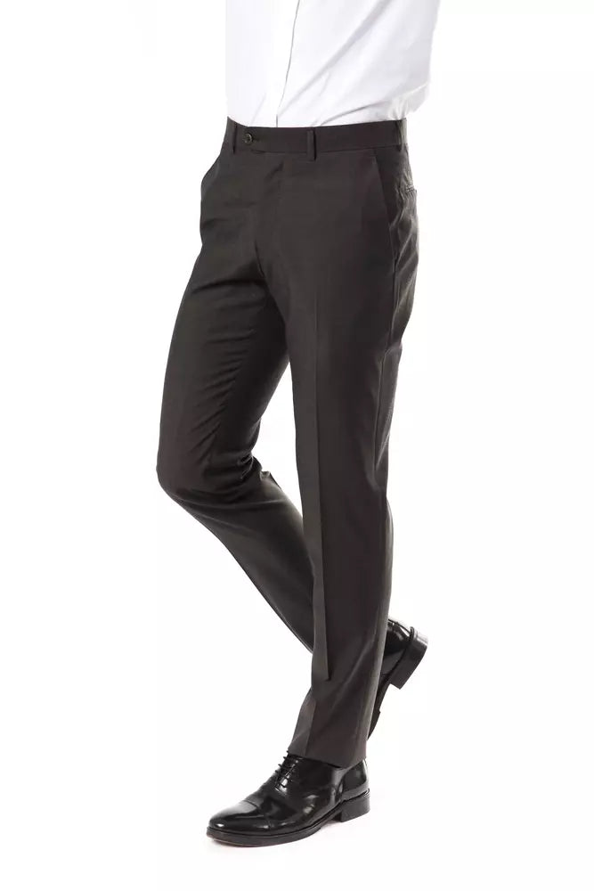 Uominitaliani Gray Wool Men's Suit Men's Pant