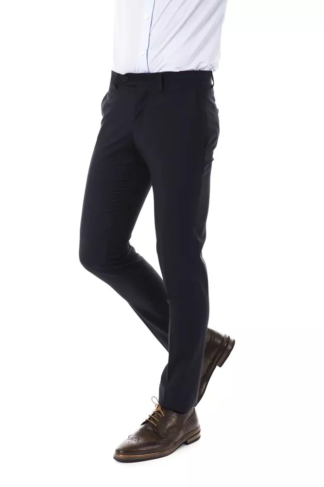 Uominitaliani Gray Wool Men's Suit Men's Pant