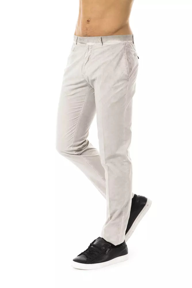 Uominitaliani Gray Cotton Men Men's Pant