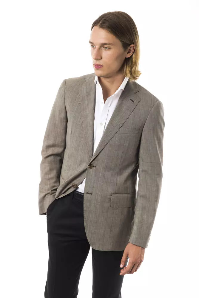 Uominitaliani Gray Wool Mens Men's Blazer