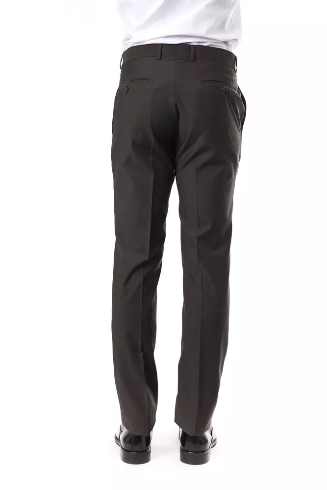 Uominitaliani Gray Wool Men's Suit Men's Pant