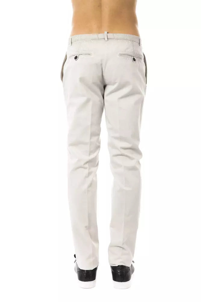Uominitaliani Gray Cotton Men Men's Pant