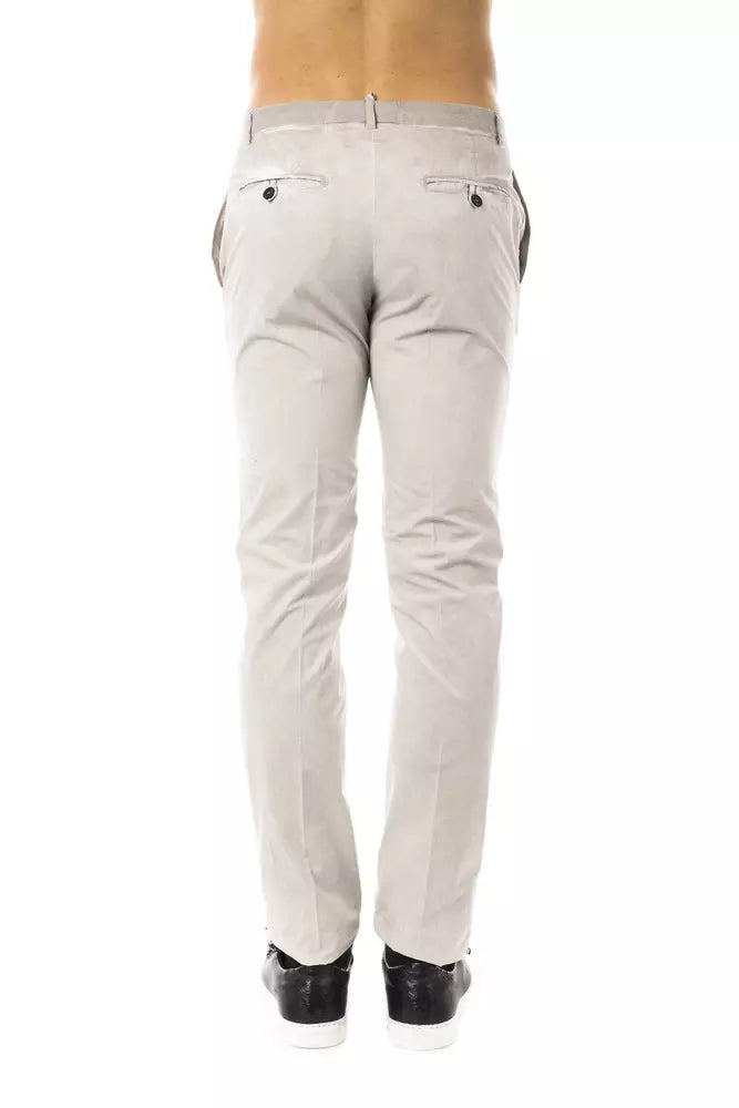 Uominitaliani Gray Cotton Men Men's Pant
