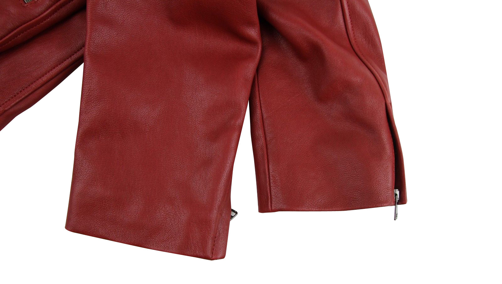 Gucci Women's Quilted Lining Red Biker Leather Jacket (G 38)