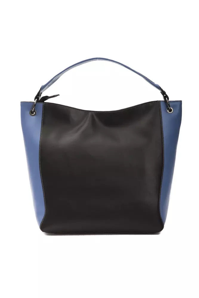 Pompei Donatella Black Leather Women Shoulder Women's Bag