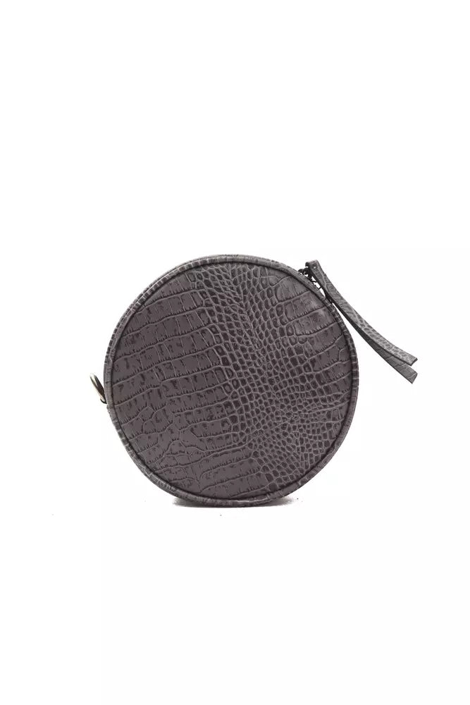Pompei Donatella Gray Leather Women Crossbody Women's Bag