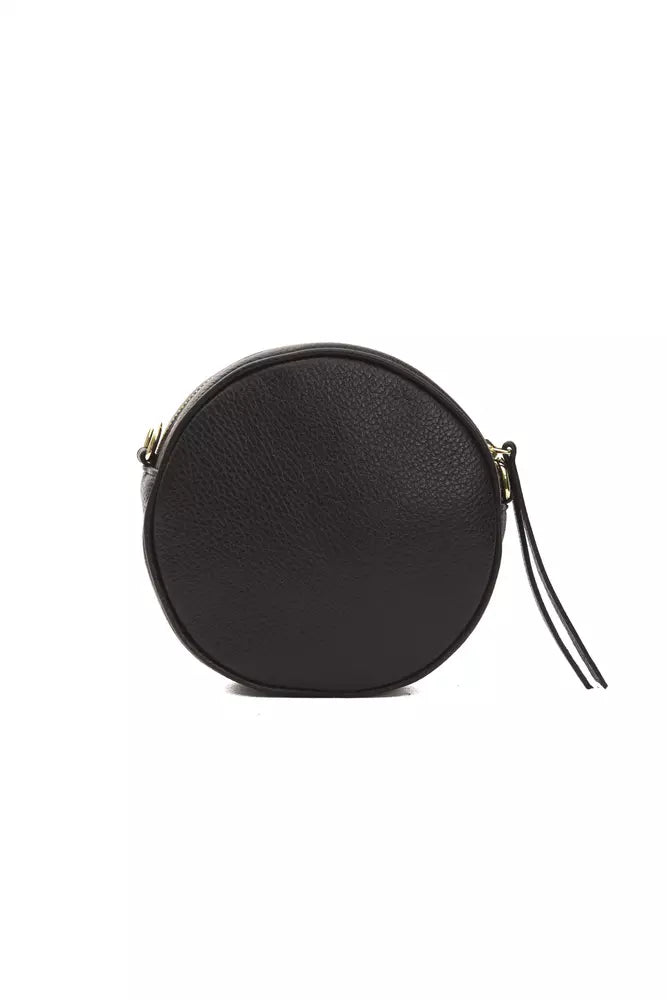 Pompei Donatella Black Leather Women Crossbody Women's Bag