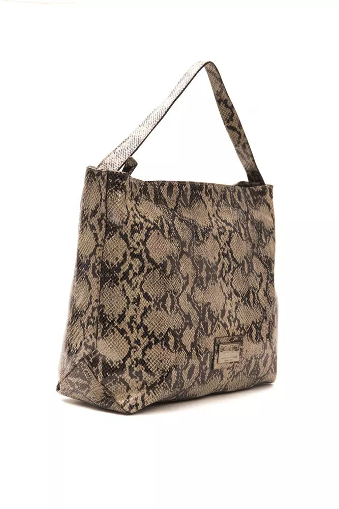 Pompei Donatella Brown Leather Women Shoulder Women's Bag