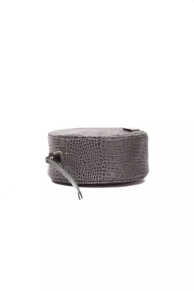 Pompei Donatella Gray Leather Women Crossbody Women's Bag