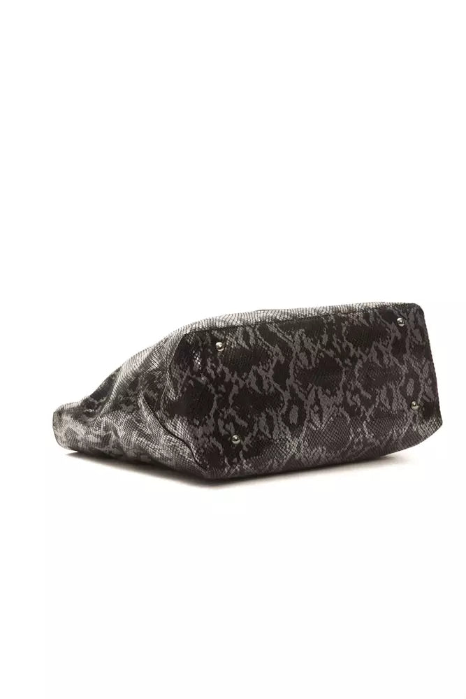 Pompei Donatella Gray Leather Women Shoulder Women's Bag