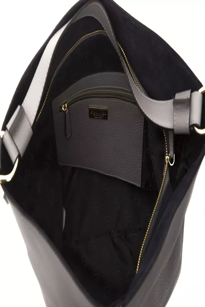 Pompei Donatella Gray Leather Women Shoulder Women's Bag