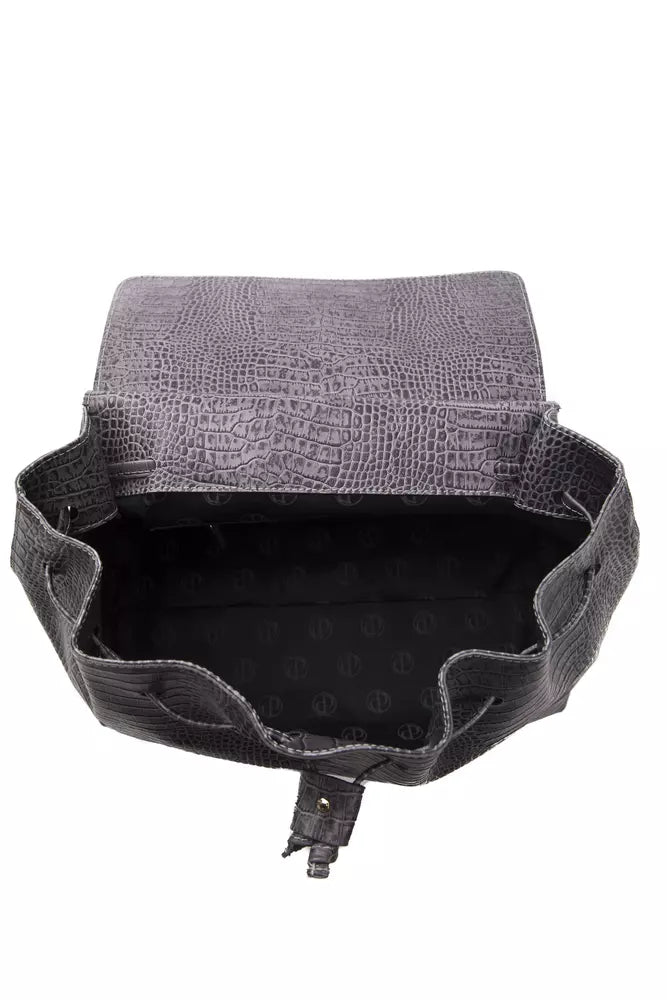Pompei Donatella Gray Leather Women Shoulder Women's Bag