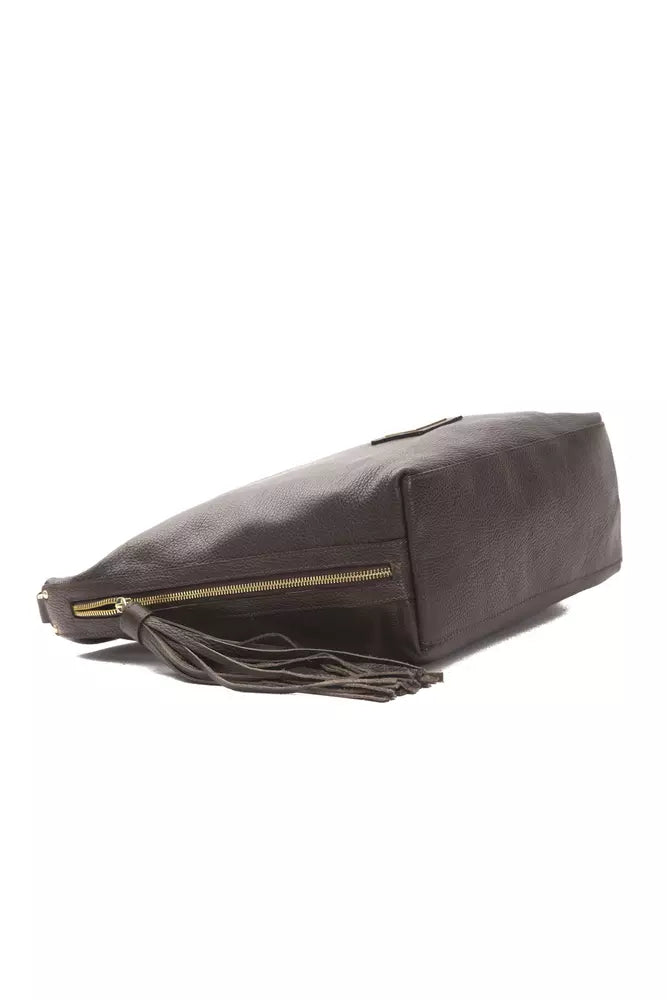 Pompei Donatella Brown Leather Women Shoulder Women's Bag