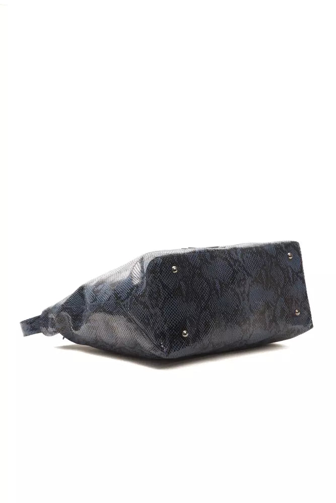 Pompei Donatella Blue Leather Women Shoulder Women's Bag