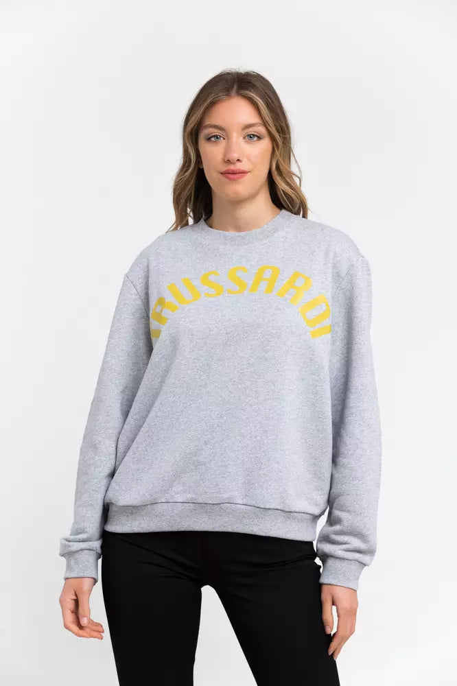 Trussardi Gray Cotton Women Women's Sweatshirt
