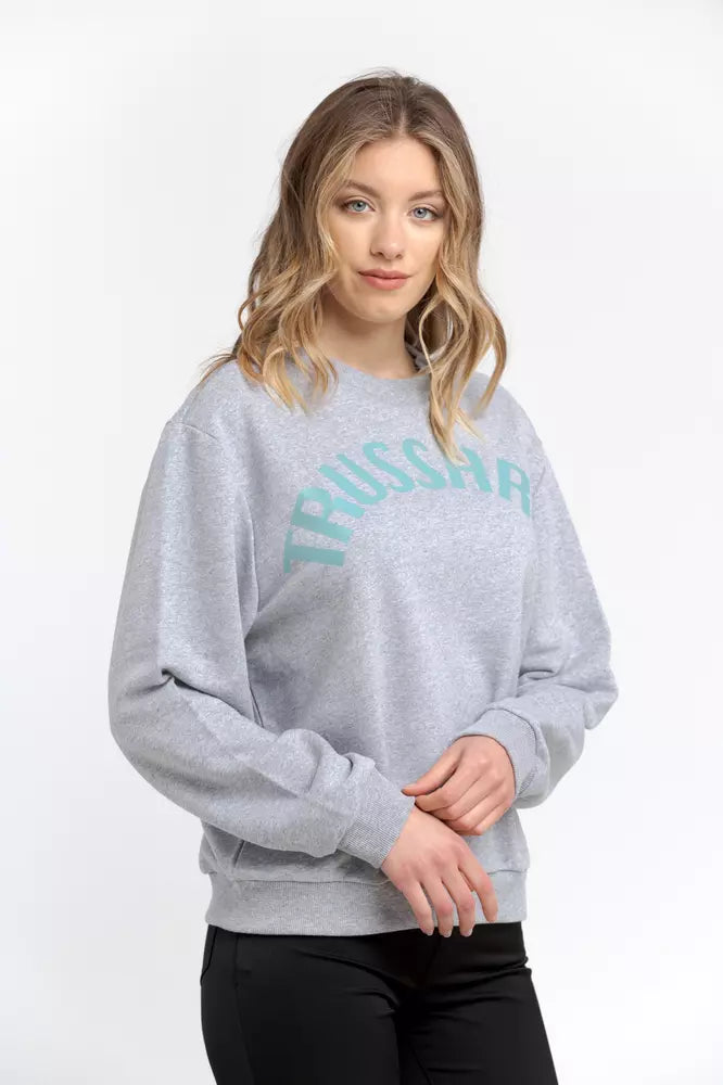 Trussardi Gray Cotton Women Women's Sweatshirt