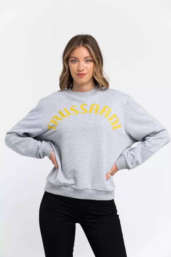 Trussardi Gray Cotton Women Women's Sweatshirt