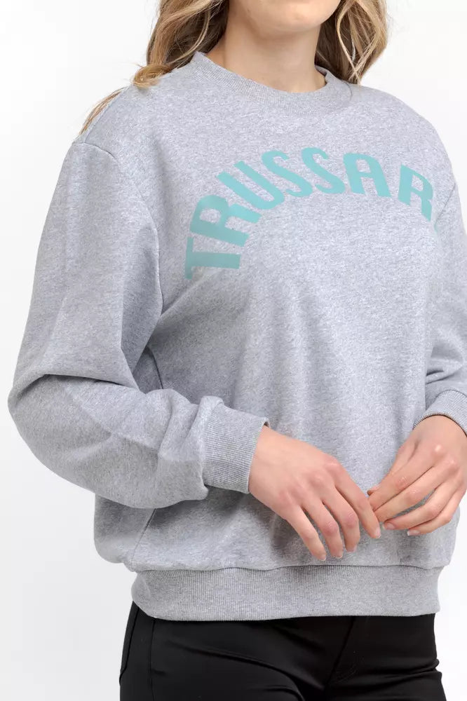 Trussardi Gray Cotton Women Women's Sweatshirt