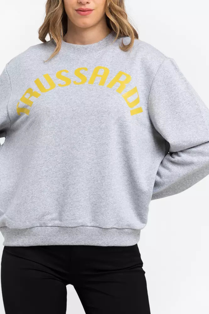 Trussardi Gray Cotton Women Women's Sweatshirt