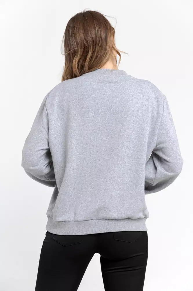 Trussardi Gray Cotton Women Women's Sweatshirt