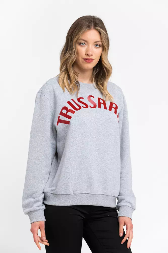 Trussardi Gray Cotton Women Women's Sweatshirt