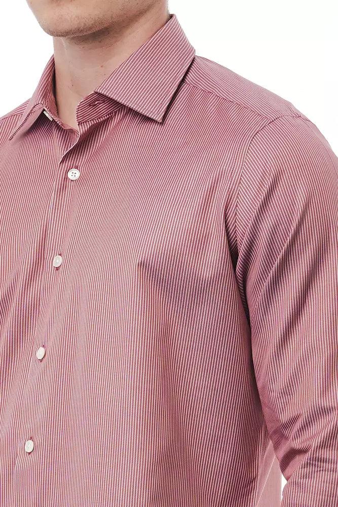 Bagutta Red Cotton Men Men's Shirt