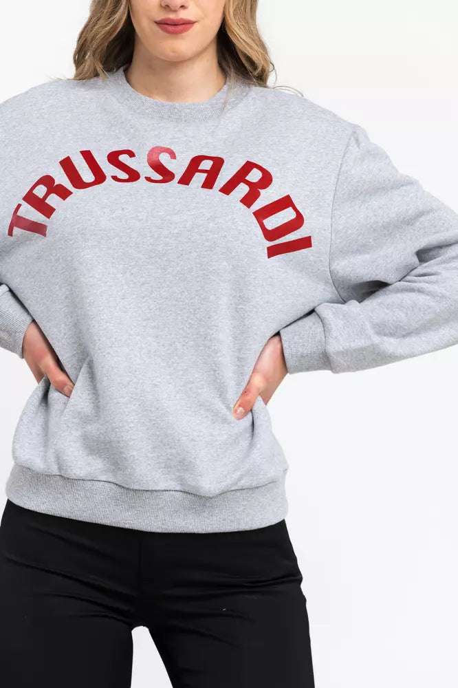Trussardi Gray Cotton Women Women's Sweatshirt