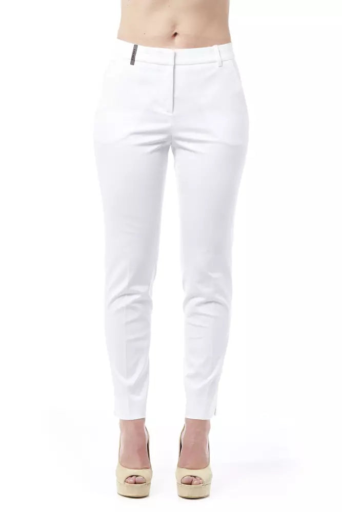 Peserico White Cotton Jeans & Women's Pants