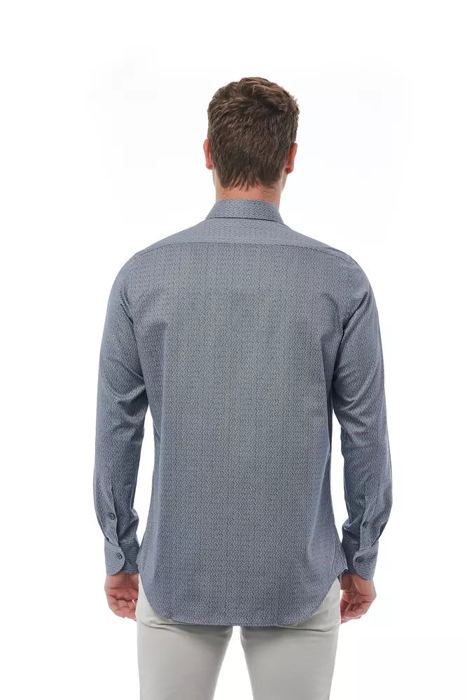 Bagutta Black Cotton Men Men's Shirt