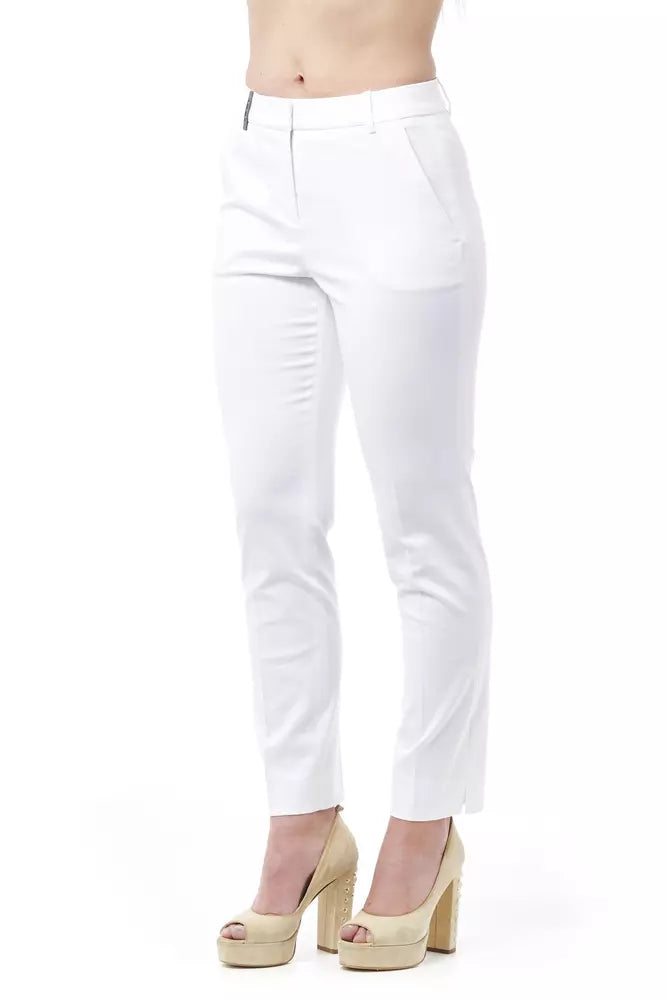 Peserico White Cotton Jeans & Women's Pants