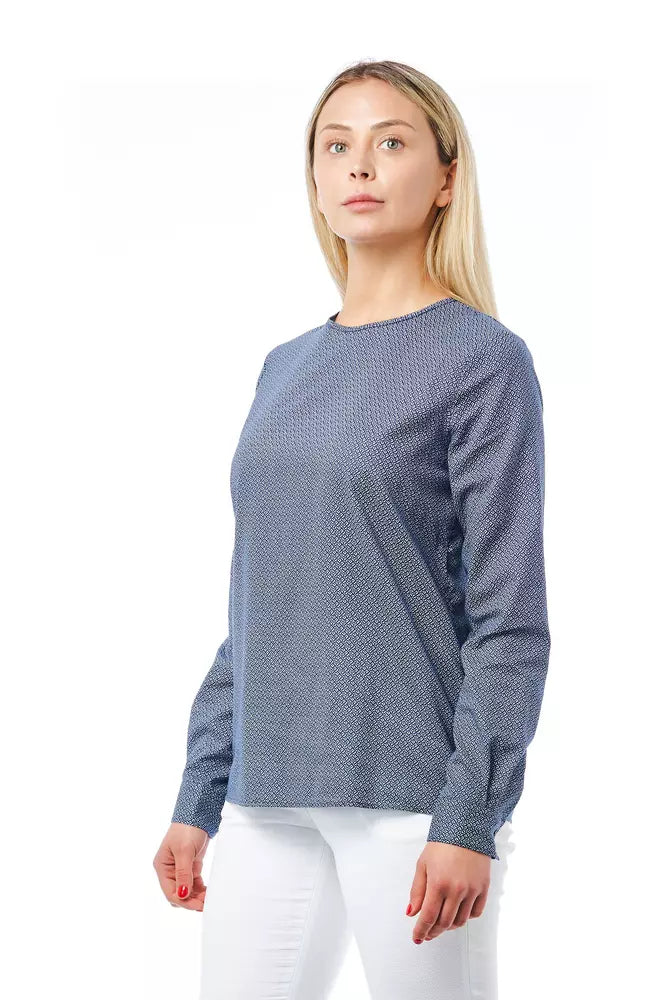 Bagutta Blue Cotton Women Women's Shirt