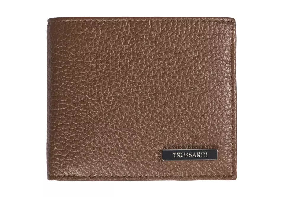 Trussardi Brown Leather Men Men's Wallet