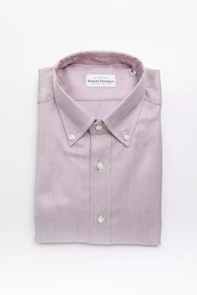 Robert Friedman Red Cotton Men's Men's Shirt
