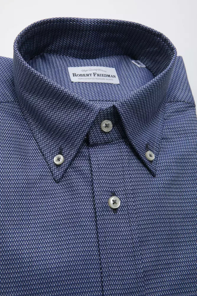 Robert Friedman Blue Cotton Men's Men's Shirt