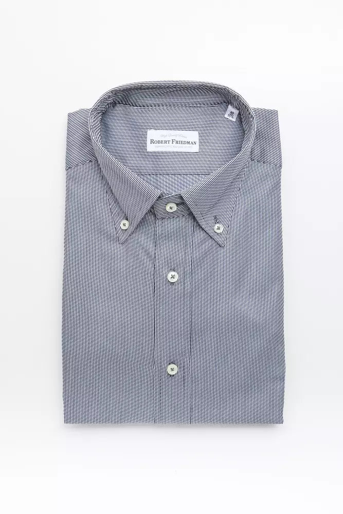 Robert Friedman Blue Cotton Men's Men's Shirt
