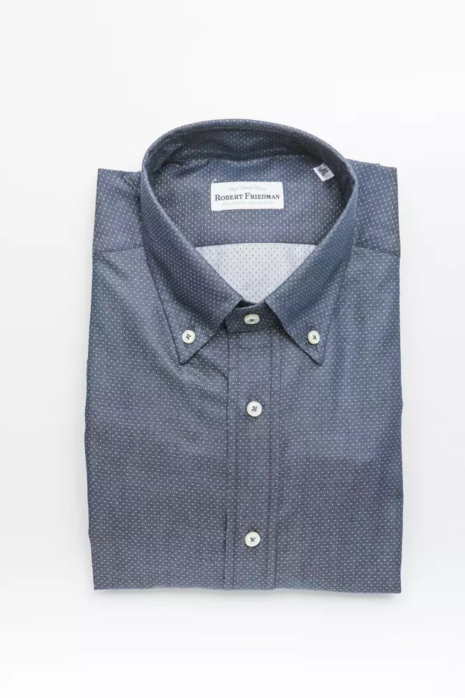 Robert Friedman Blue Cotton Men's Men's Shirt